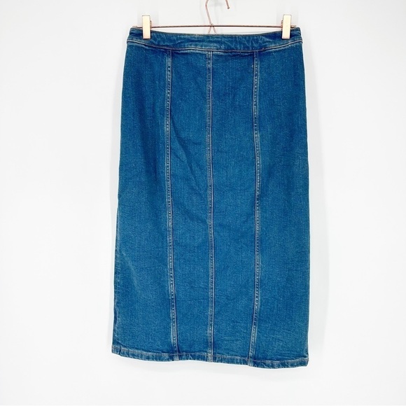 Anthropologie Pilcro & the letterpress Button Front Denim Pencil Midi - Picture 4 of 9